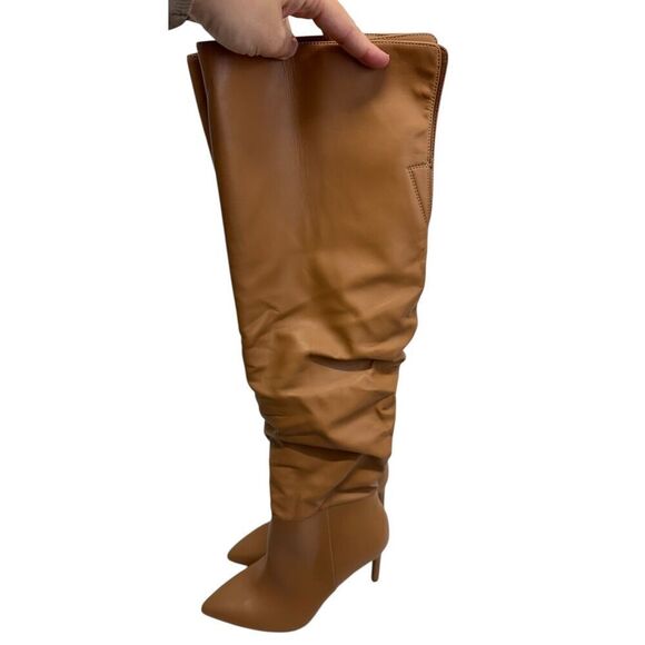 International Concepts INC Over The Knee Boots Size 6.5 Caramel Pointed Toe - Picture 2 of 12
